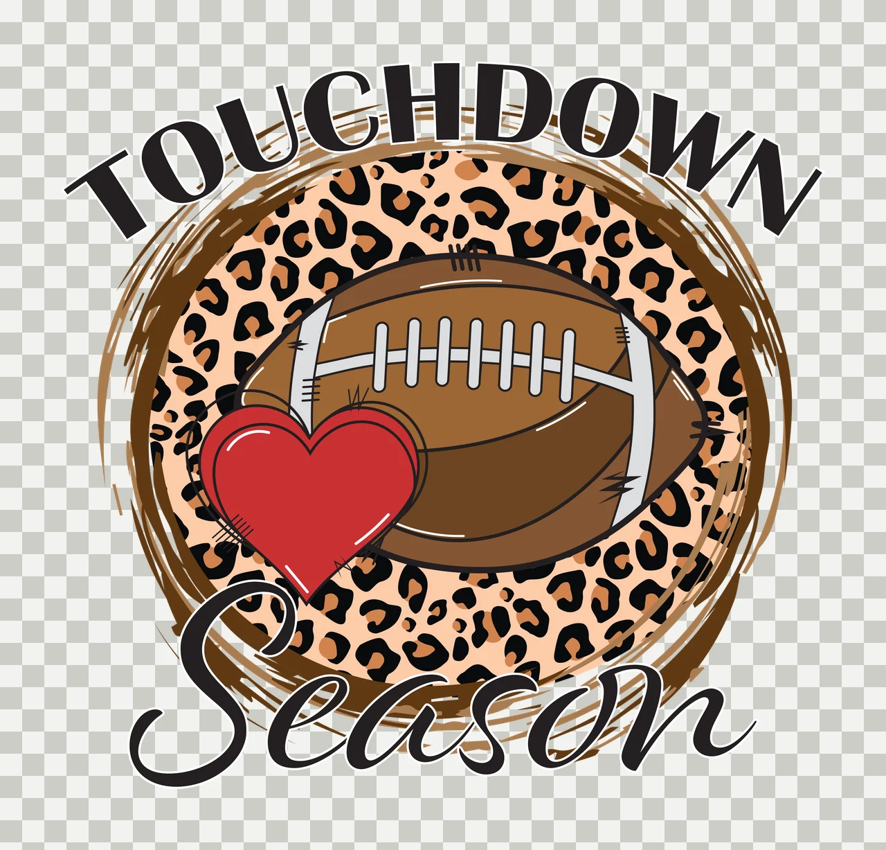 Season Black And White Text Graphic circle leopard print pattern transparency and detail preview thumbnail