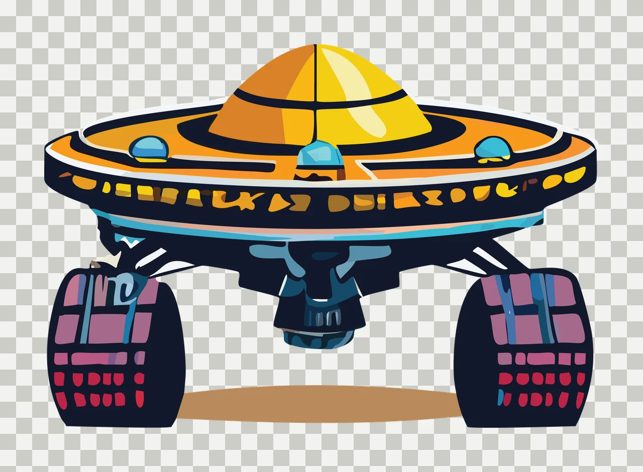 Space Spaceship Silhouette View dome black white ufo and vehicle transparency and detail preview thumbnail
