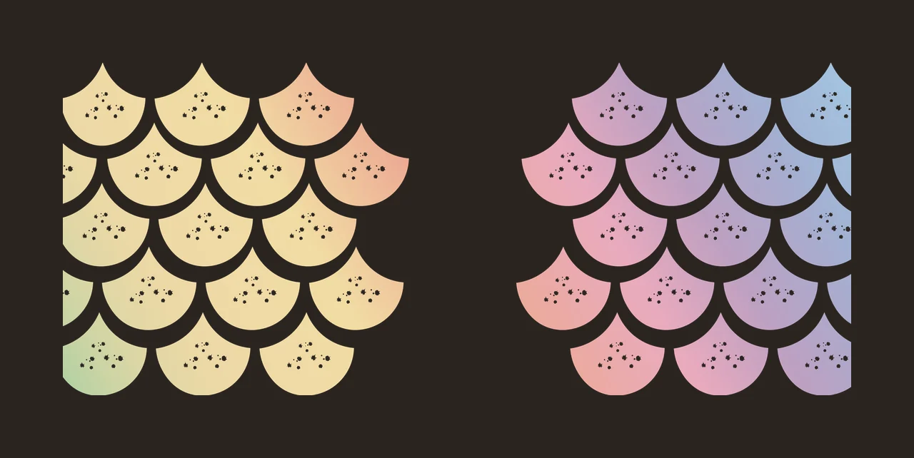 Can Glass Wrap Dotted Scale Pattern Rows scales aligning scalloped contrast preview thumbnail