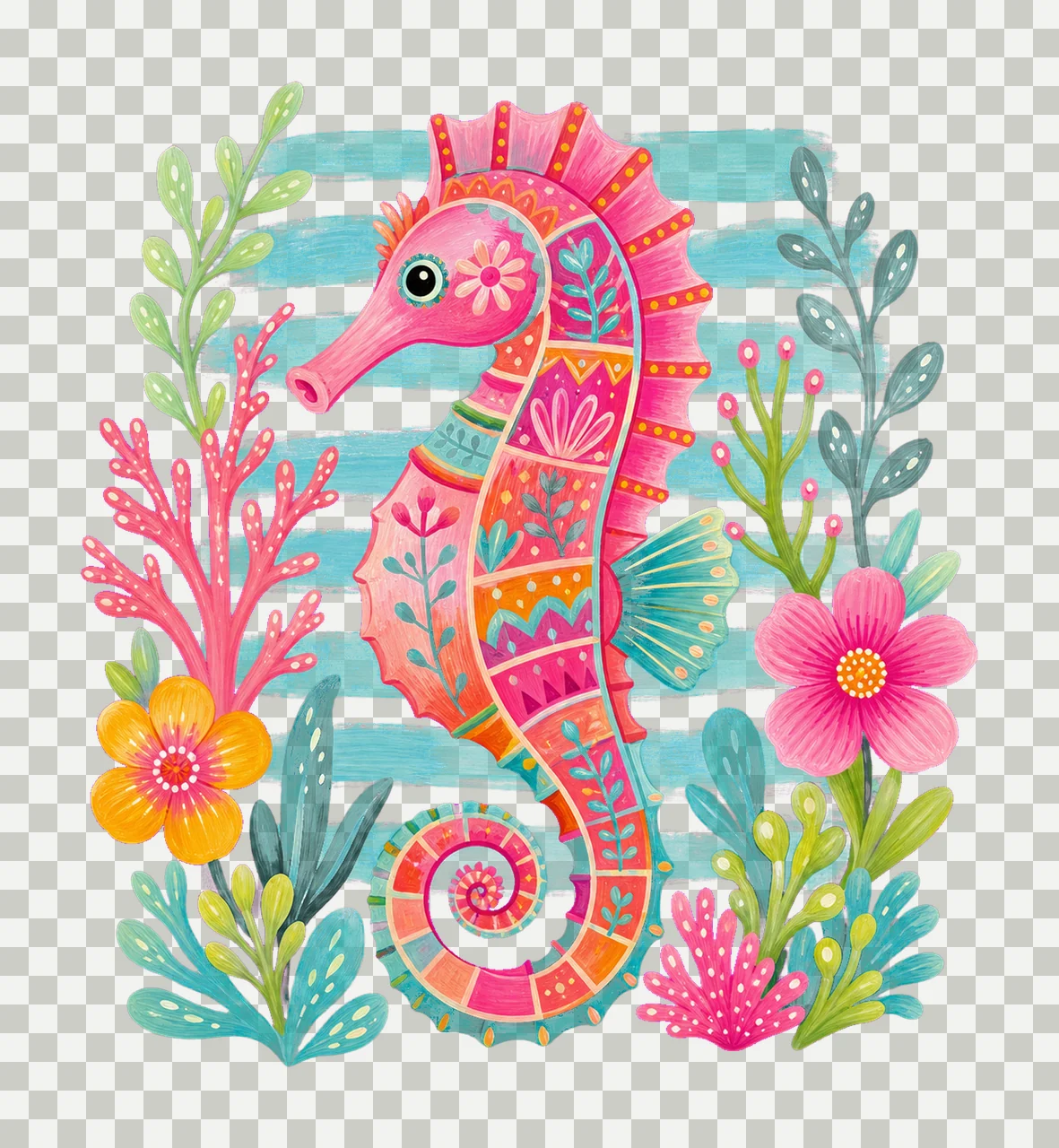Coastal Summer Vibes Beach Life sublimation Variation C transparency and detail preview thumbnail