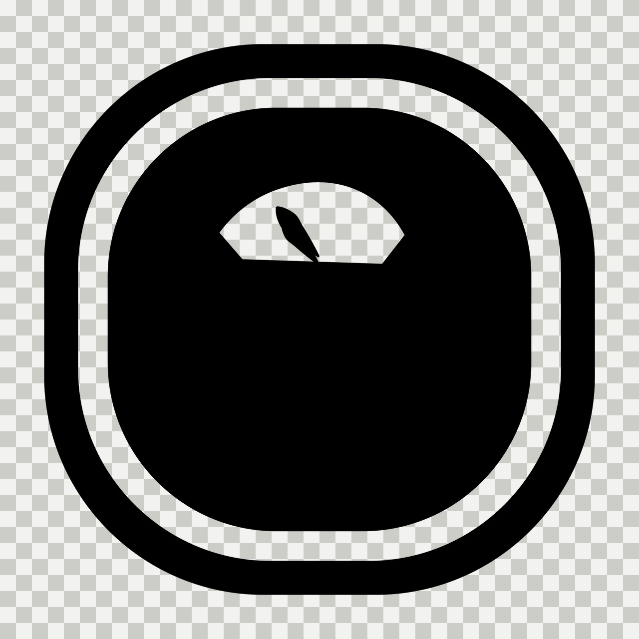 Weighing Scale With Dial And Measurement In Black transparency and detail preview thumbnail