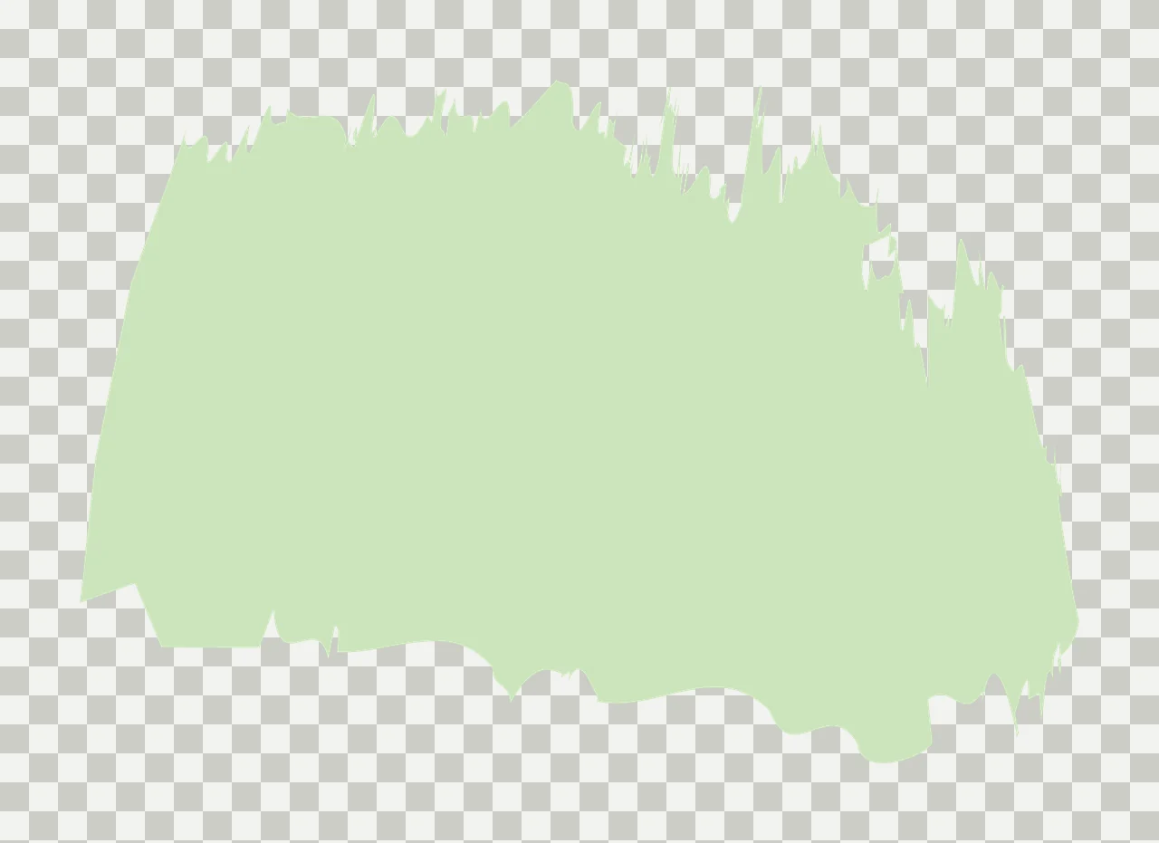 Paint brush stroke Illustration with paint swatch, texture and jagged edges in light green, sage green and white transparency and detail preview thumbnail