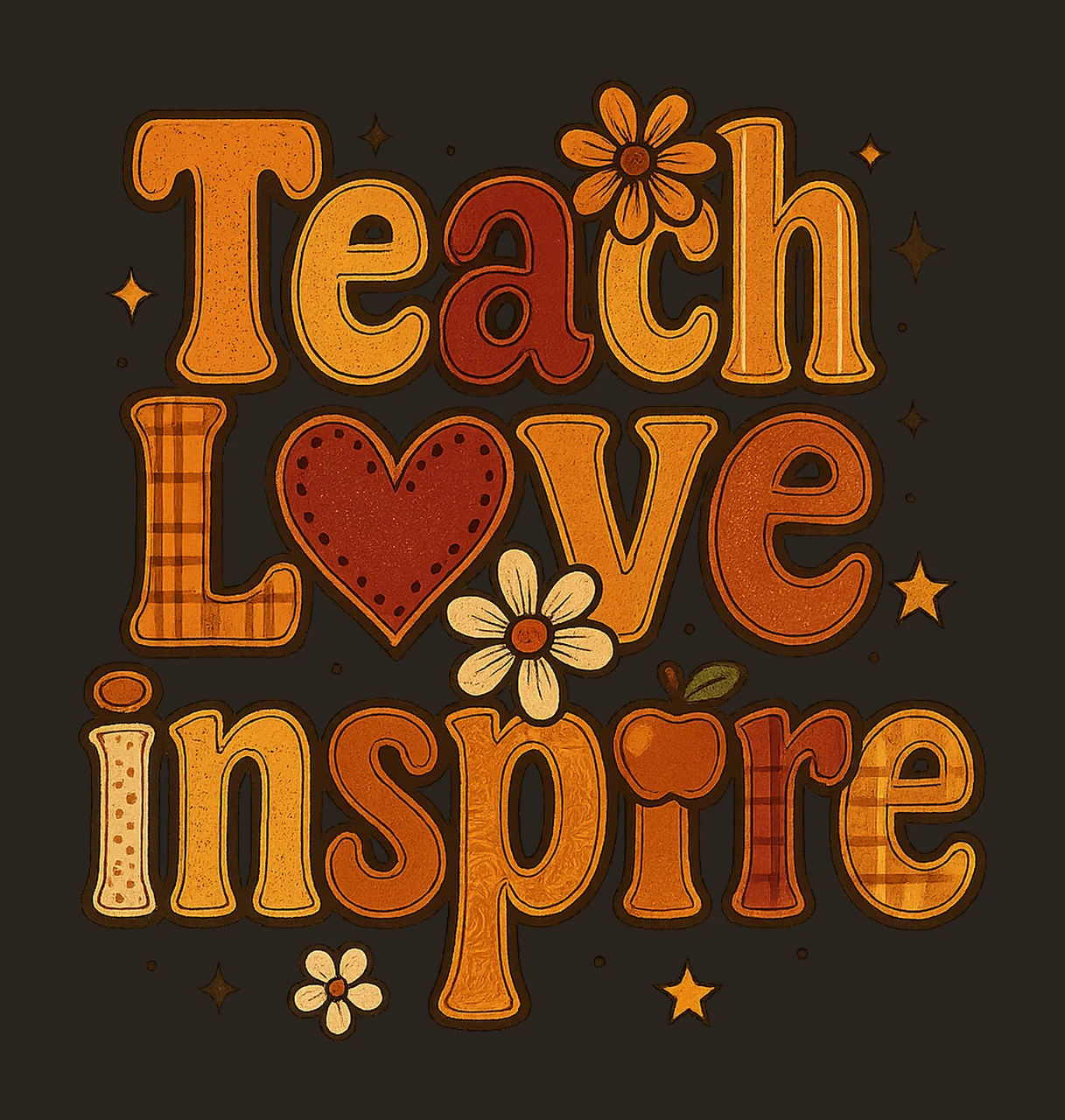 Teacher Fall Teacher Love Inspire Design Autumn Cozy Season contrast preview thumbnail