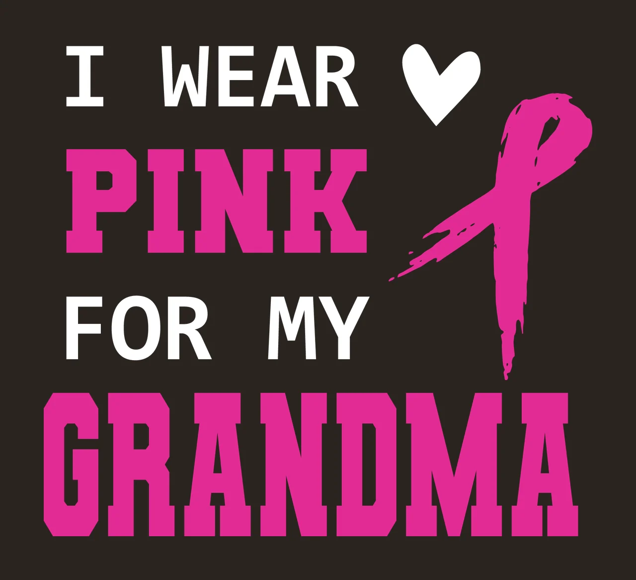 I Wear Pink For My Grandma contrast preview thumbnail