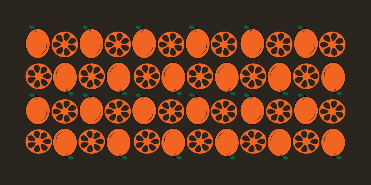 Can Glass Wrap Citrus Fruit Pattern Black Silhouettes fruits contrast preview thumbnail