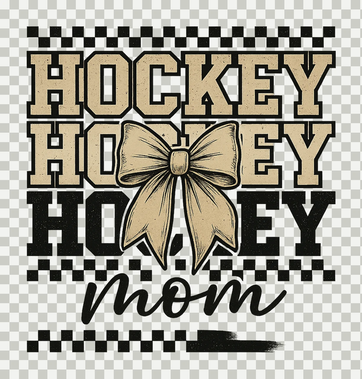 Hockey mom checkered sports mom shirt design hockey mama transparency and detail preview thumbnail
