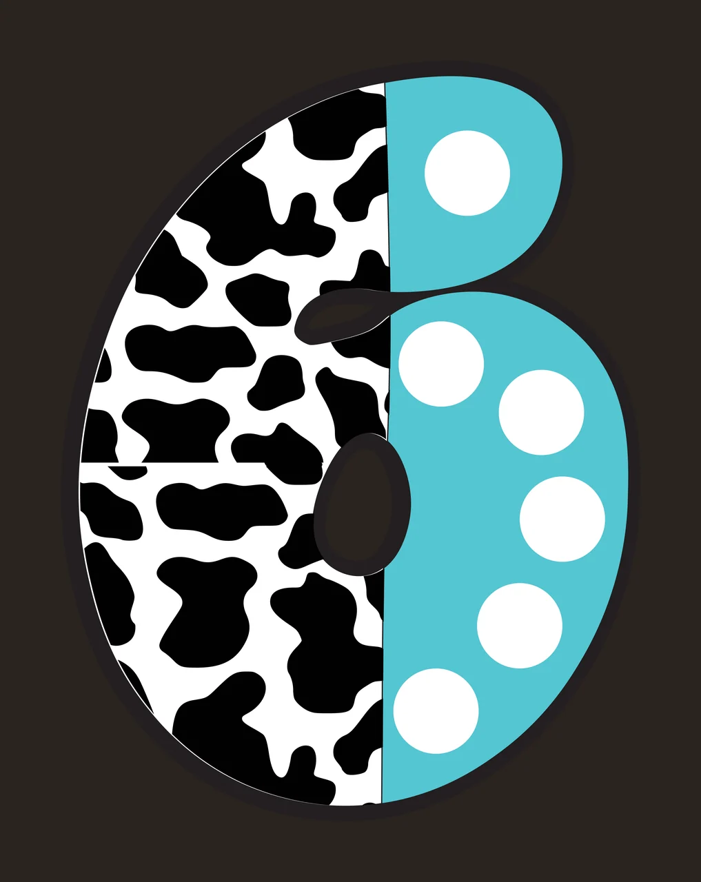 Half Cow Bright Font Dalmatian Race Doodle Leopard Character 27 racing contrast preview thumbnail