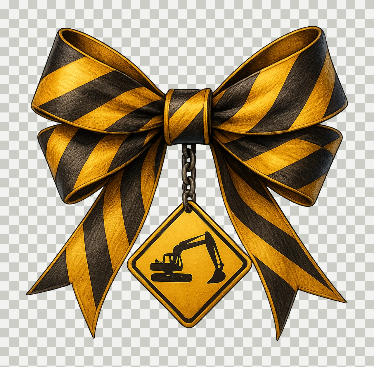 Coquette Construction Bow Yellow Striped Bow Hard Hat Cute transparency and detail preview thumbnail
