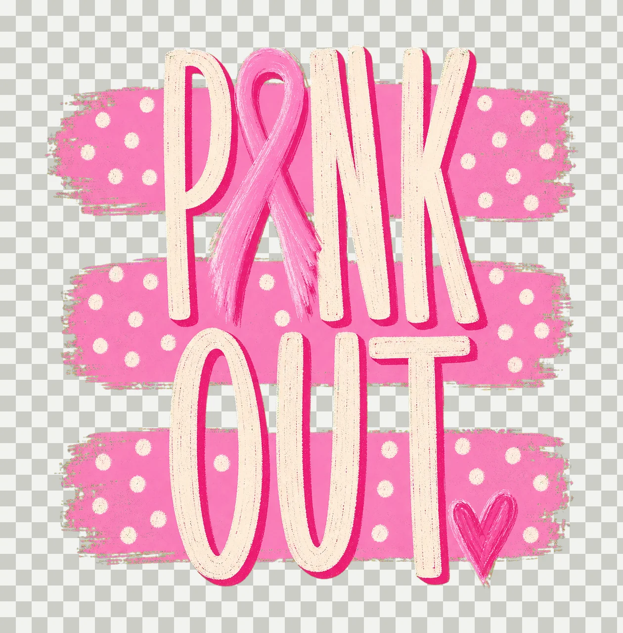 Pink Out October Breast Cancer Awareness Variation C transparency and detail preview thumbnail