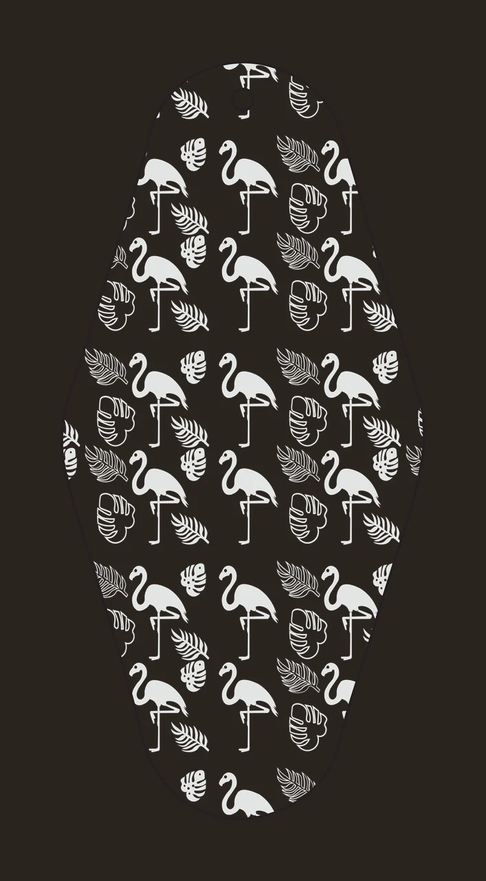 Classic Motel Keychain Flamingo And Tropical Leaf Patterned leaves contrast preview thumbnail