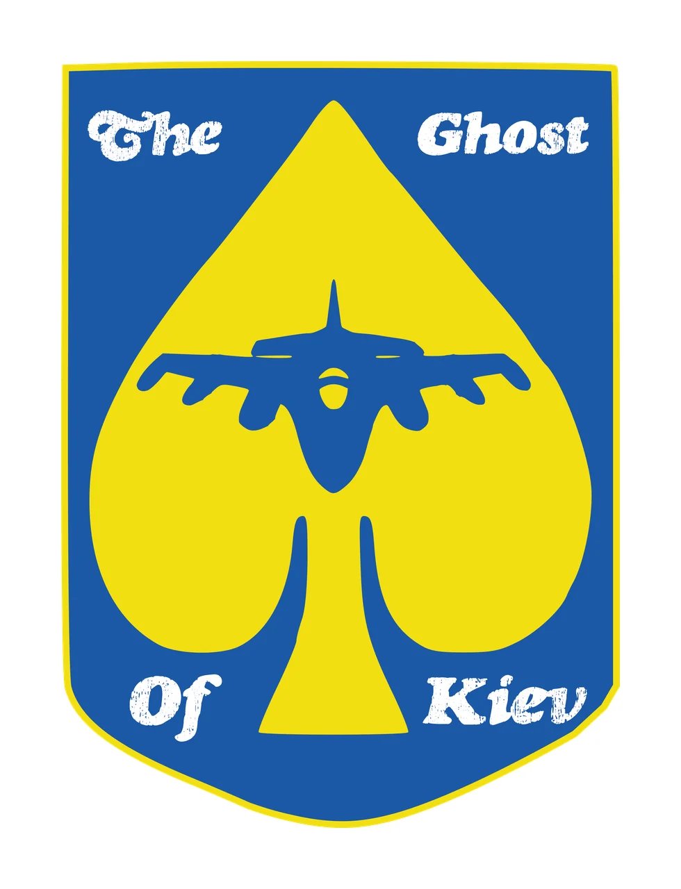 Of Black Shield Crest Shape Silhouette emblem 1 5 F16 UKRAINE THE KIEV