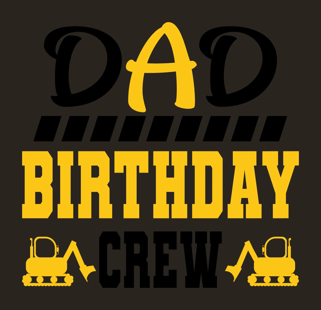 Construction Crew Dad Birthday Crew Vehicle Theme displaying contrast preview thumbnail
