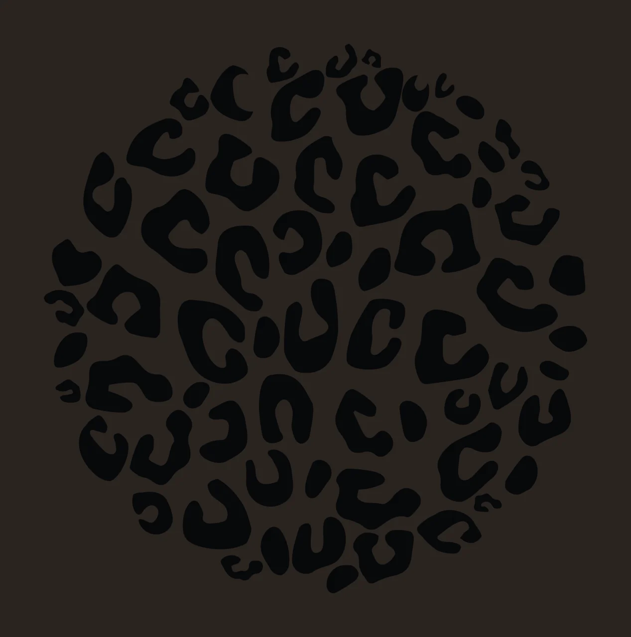 Abstract circular arrangement of black organic shapes Illustration with white background contrast preview thumbnail