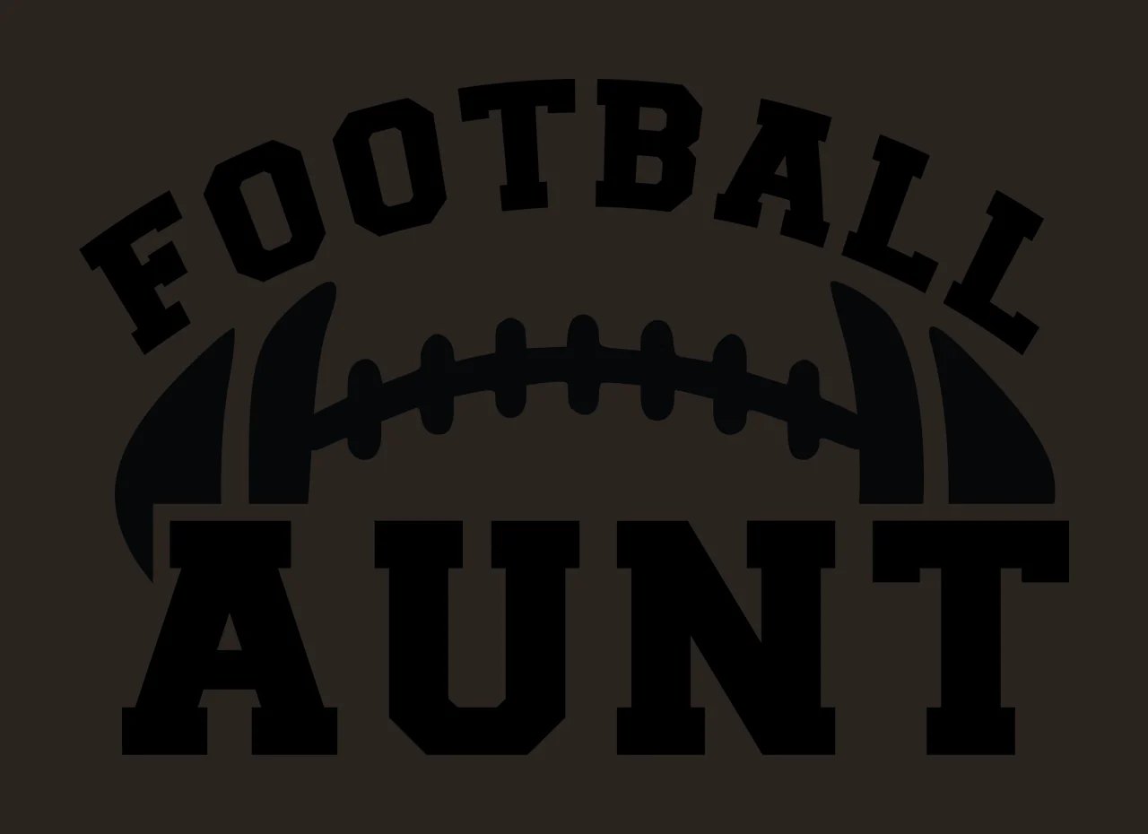 Football Aunt And The Word In Bold Black typographic white contrast preview thumbnail