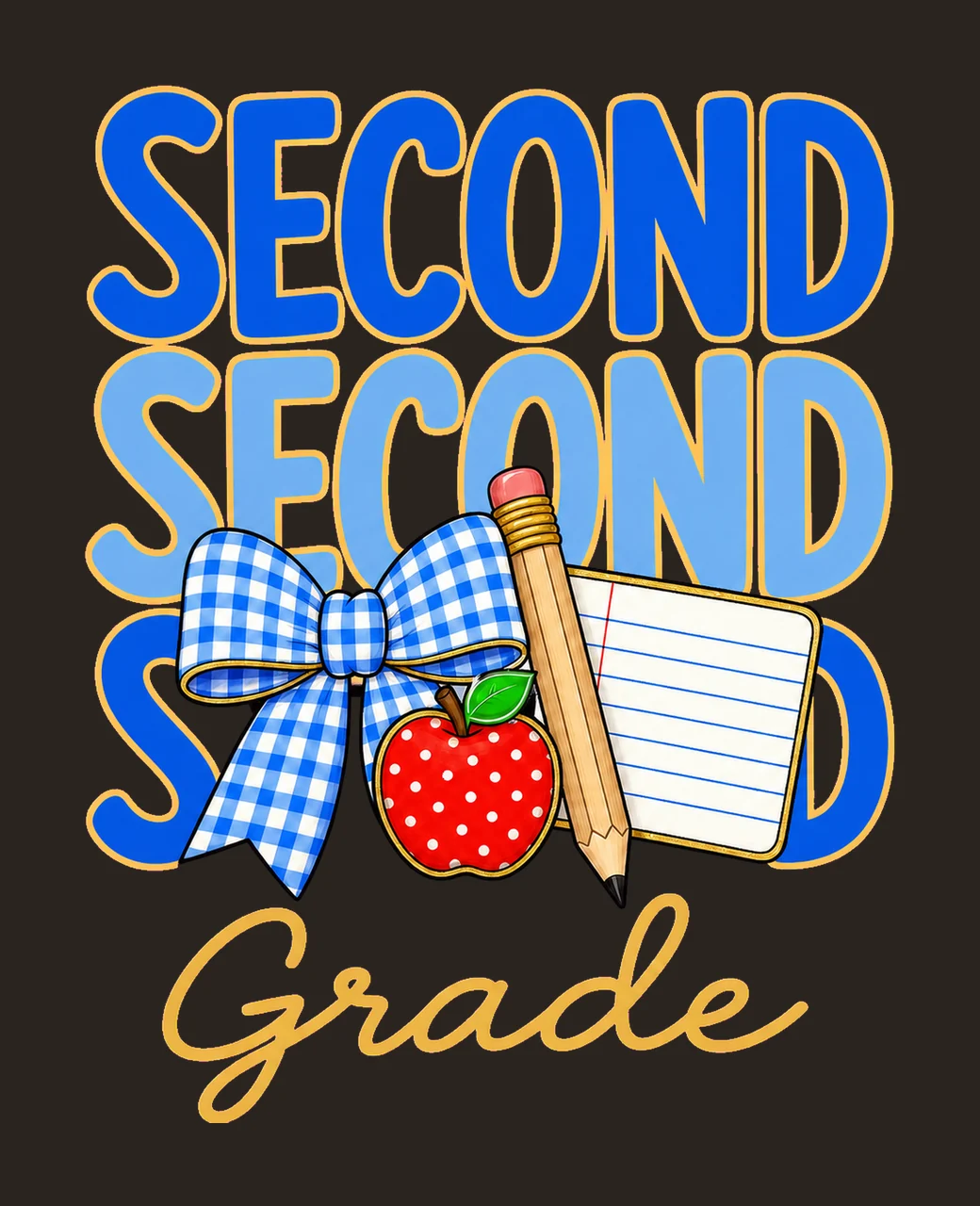 Preppy Teacher Blue Gingham Grade Series bundle 04 contrast preview thumbnail
