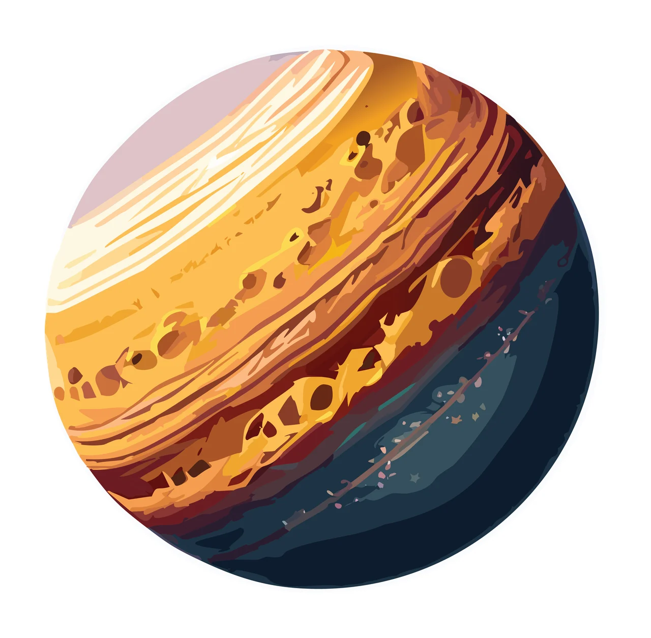 Space Circular Striped Celestial Planet Drawing sphere stripes