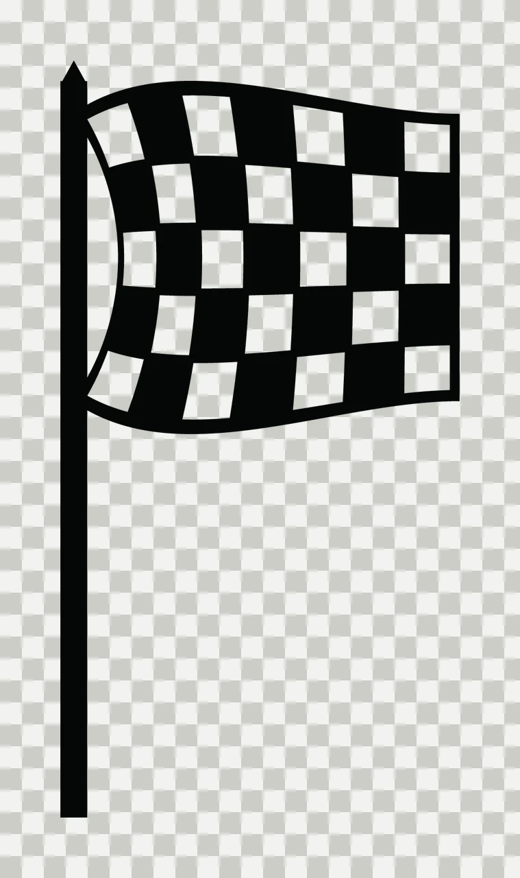Can Glass Wrap Checkered Flag On A Pole transparency and detail preview thumbnail