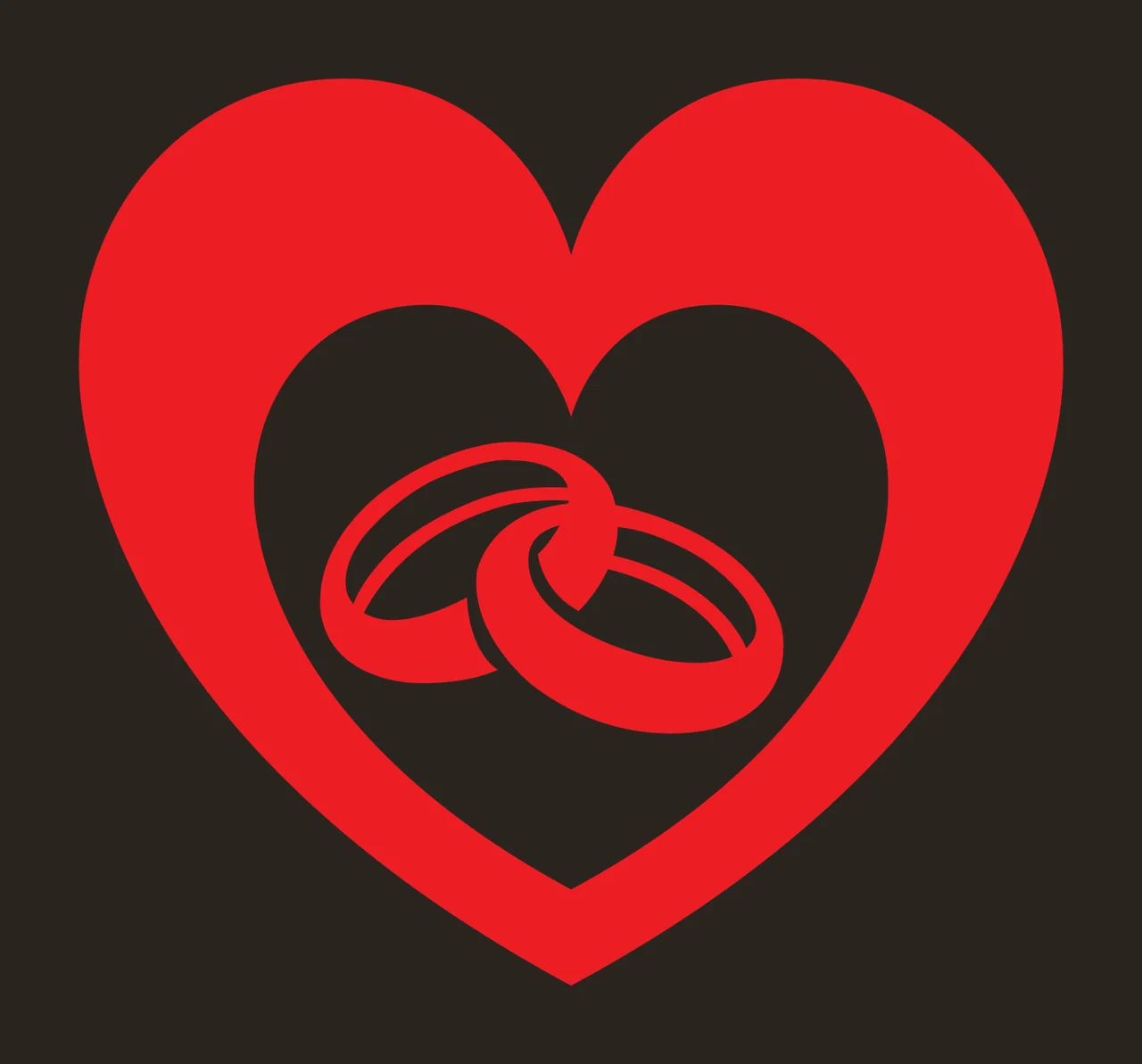 Rings Inside A Heart Encapsulating With Union contrast preview thumbnail