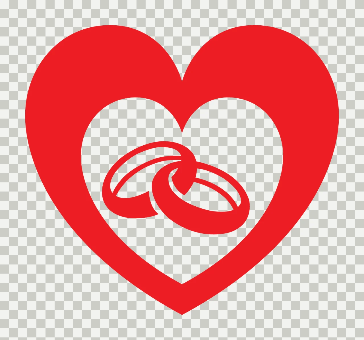 Rings Inside A Heart Encapsulating With Union transparency and detail preview thumbnail