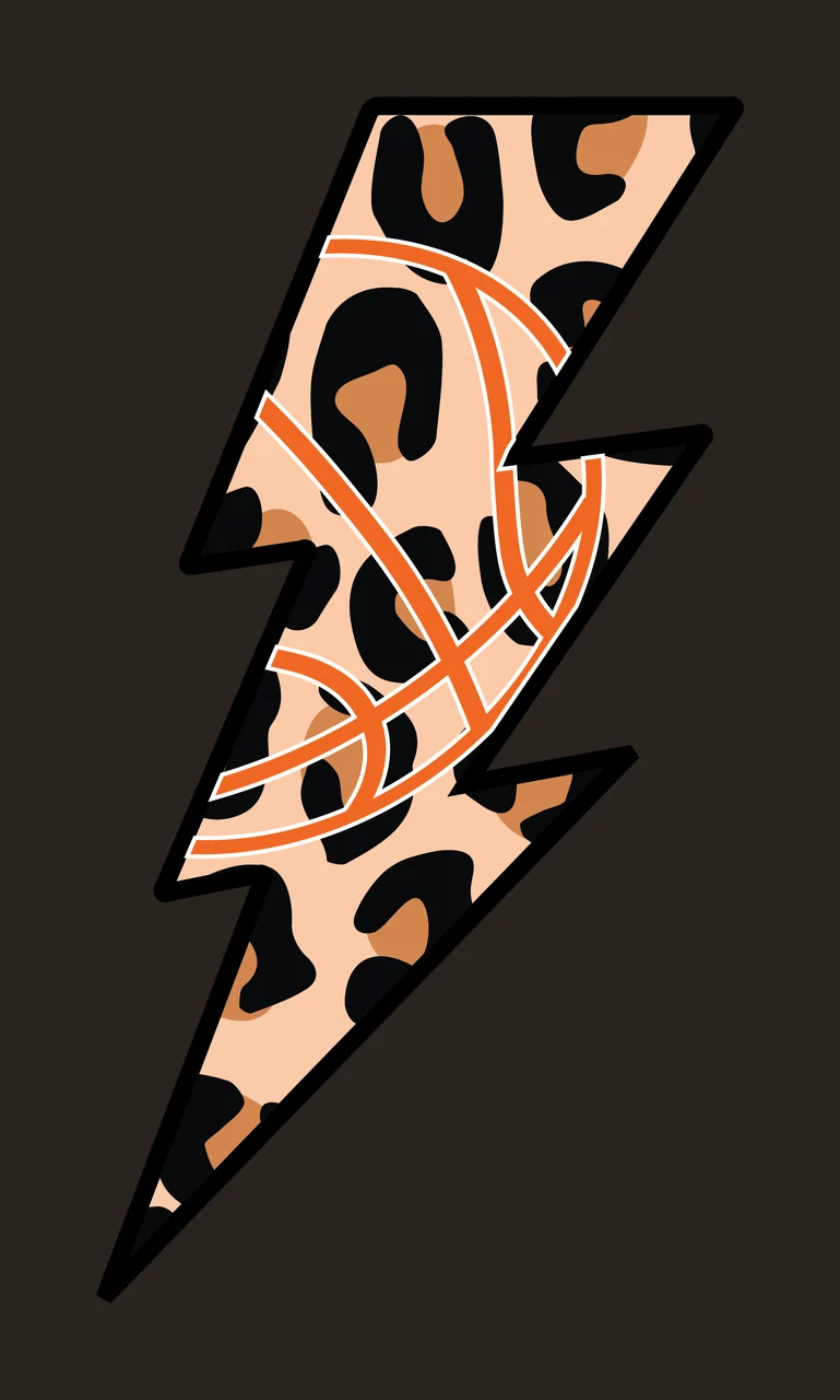 Bolt Black Leopard Print Lightning spots silhouette white spot contrast preview thumbnail