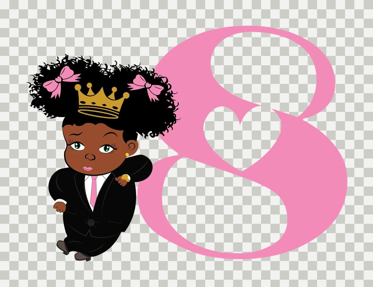 Black 8 Silhouette Of A Figure Next number heart white 1 F16 BABY BIG transparency and detail preview thumbnail