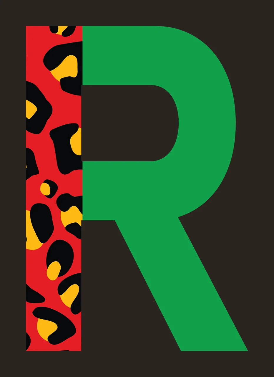 Can Glass Wrap R Letter With Animal Print contrast preview thumbnail