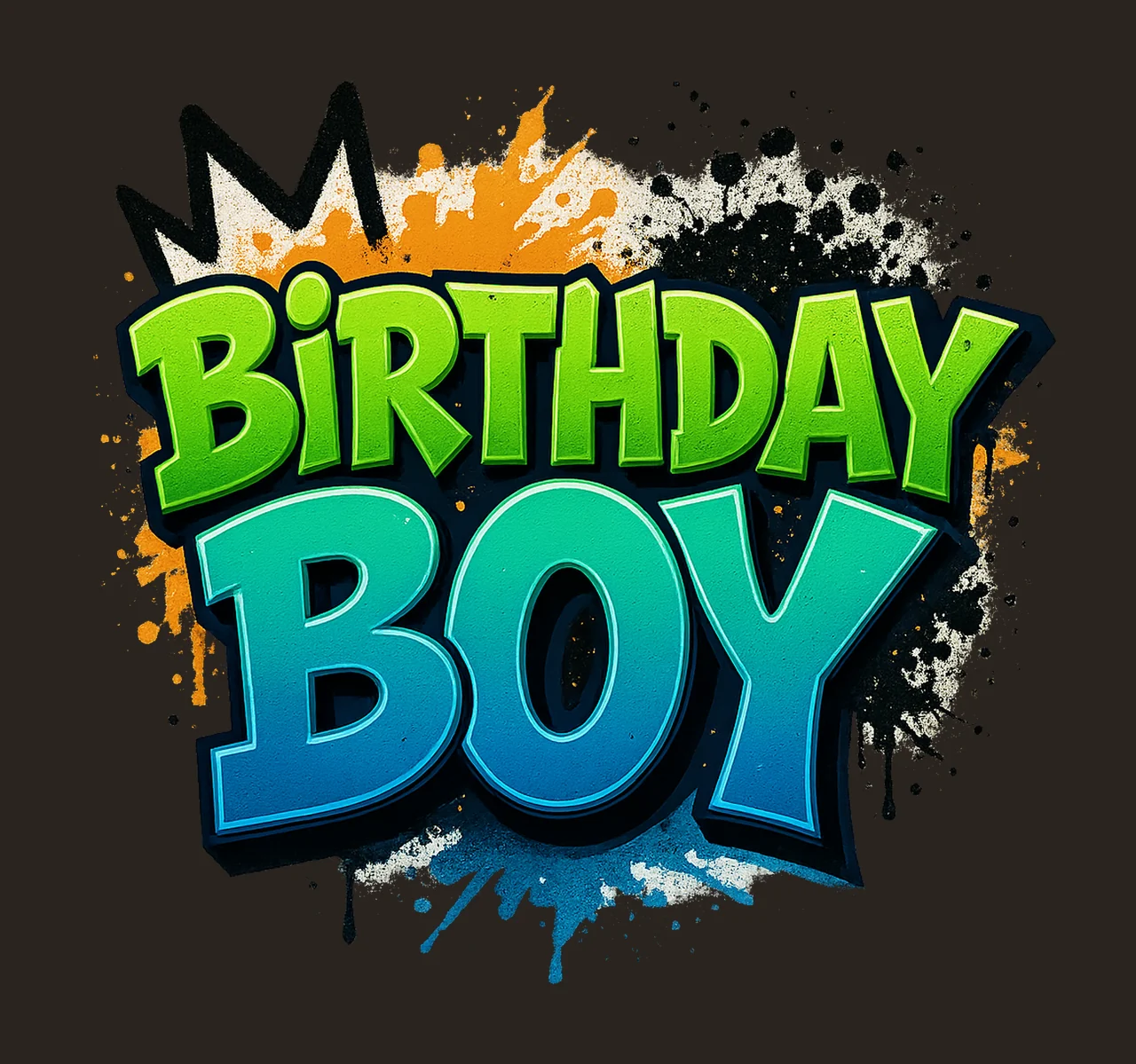 Birthday Boy Graffiti Design Sublimation Art Graffiti contrast preview thumbnail