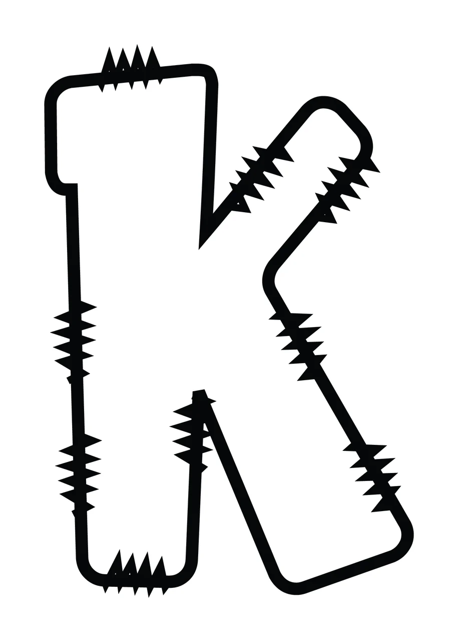 Letters Doodle Character 01 hand drawn sketch whimsical scalable
