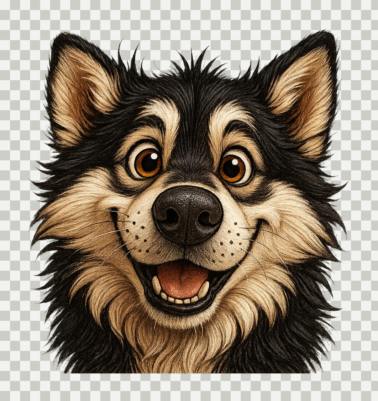 Quirky dog clip art funny dog images watercolor Artwork transparency and detail preview thumbnail