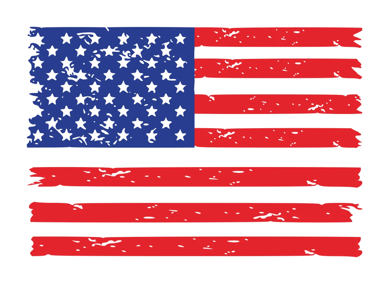 Flag Distressed Graphic With Three Black Horizontal Stripes displaying
