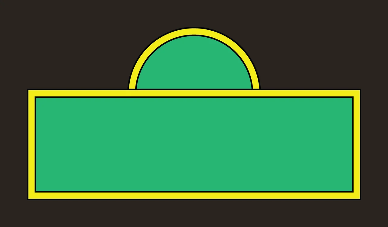 Sign Black Rectangular Shape With A Centered Semi rectangle contrast preview thumbnail
