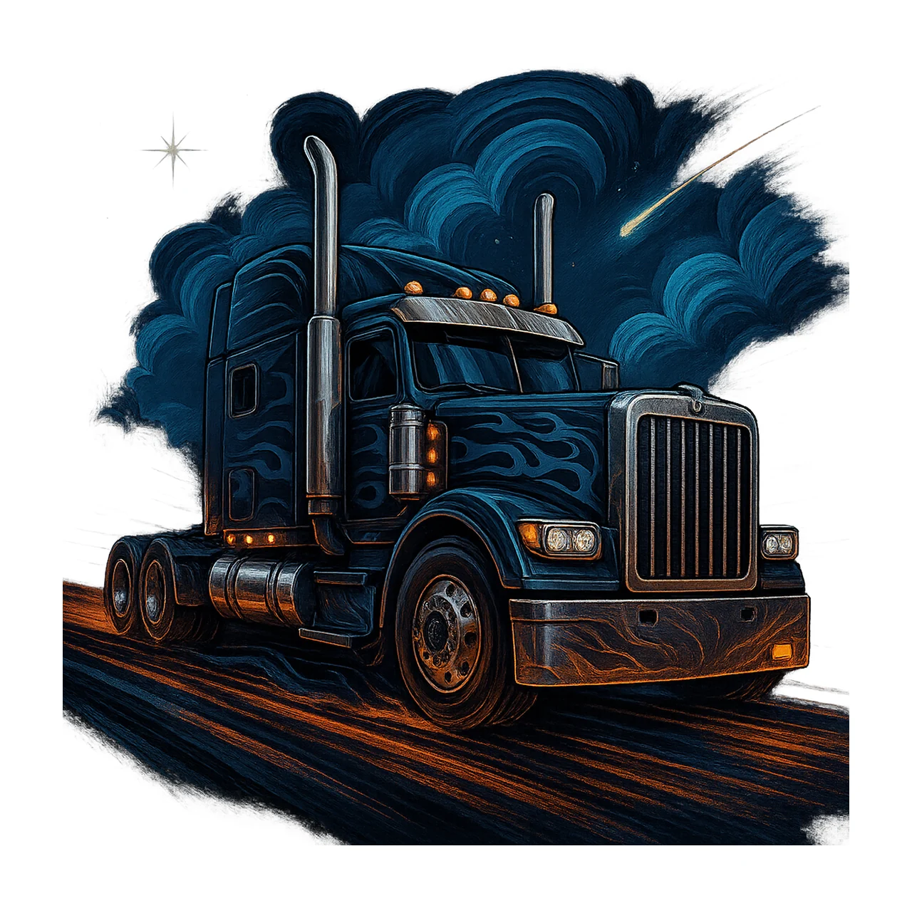 Semi Truck Tumbler Wrap 3D 20oz Straight Tumbler Sublimation