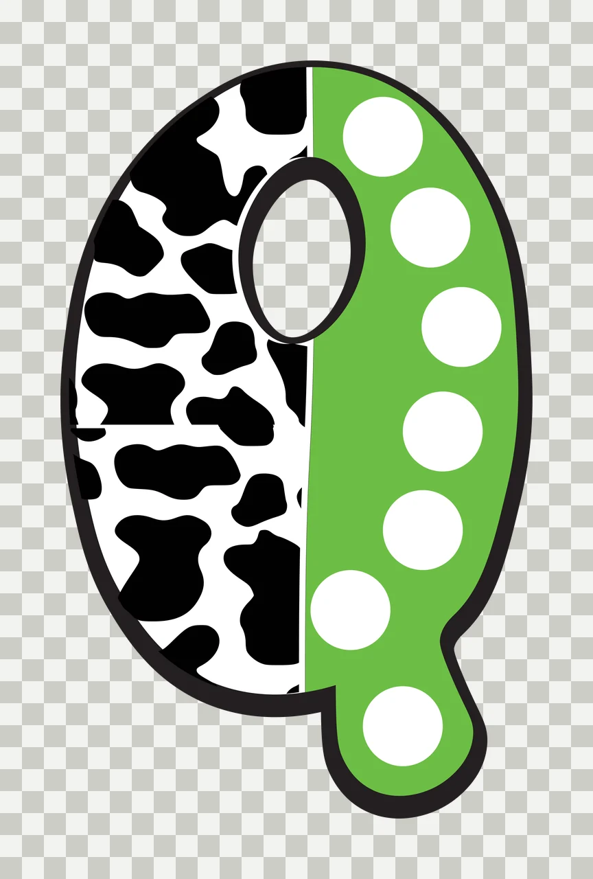Half Cow Bright Font Dalmatian Race Doodle Leopard Character 09 racing transparency and detail preview thumbnail