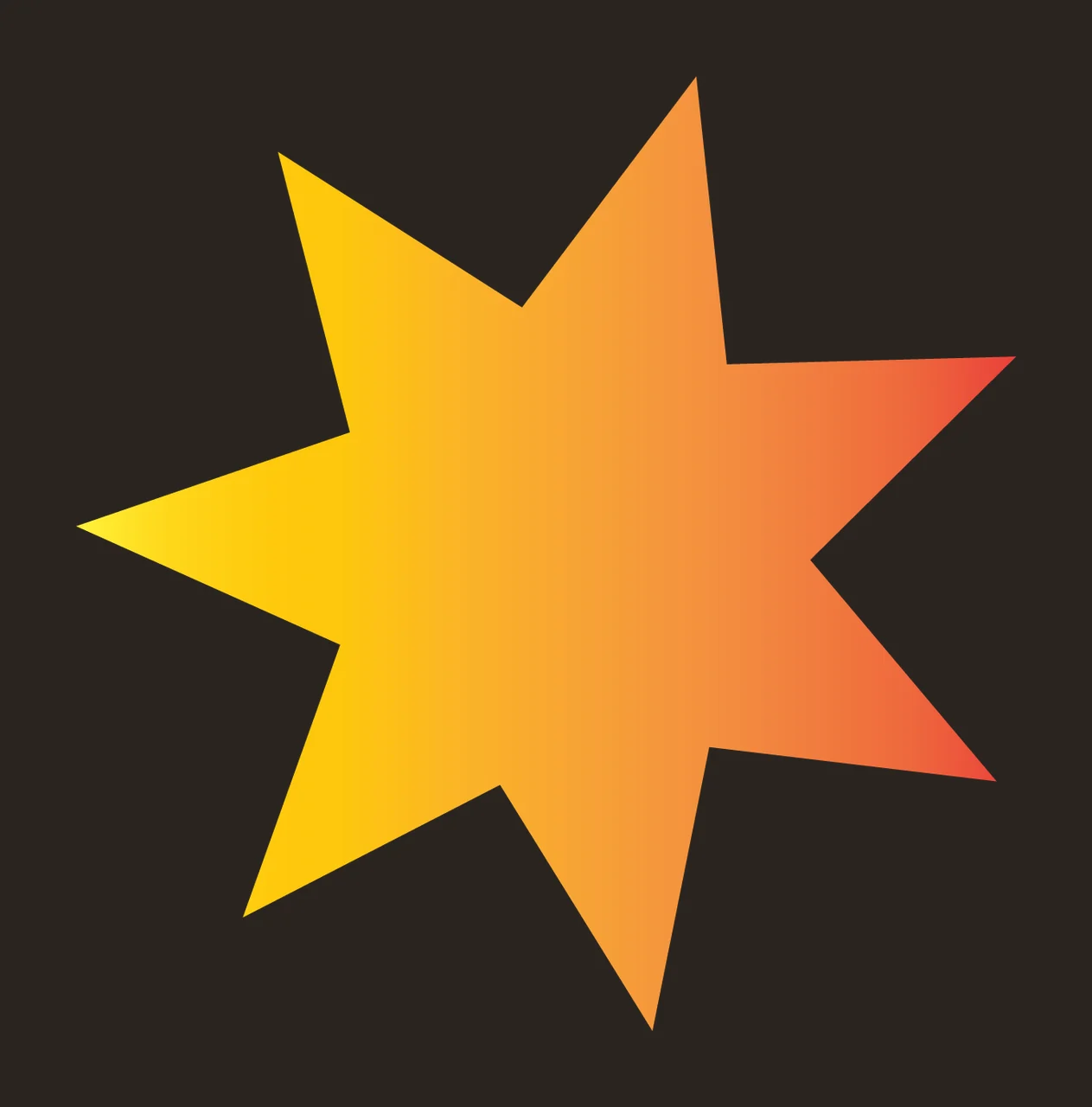 Star Shining With Gradient And Geometric In Orange contrast preview thumbnail