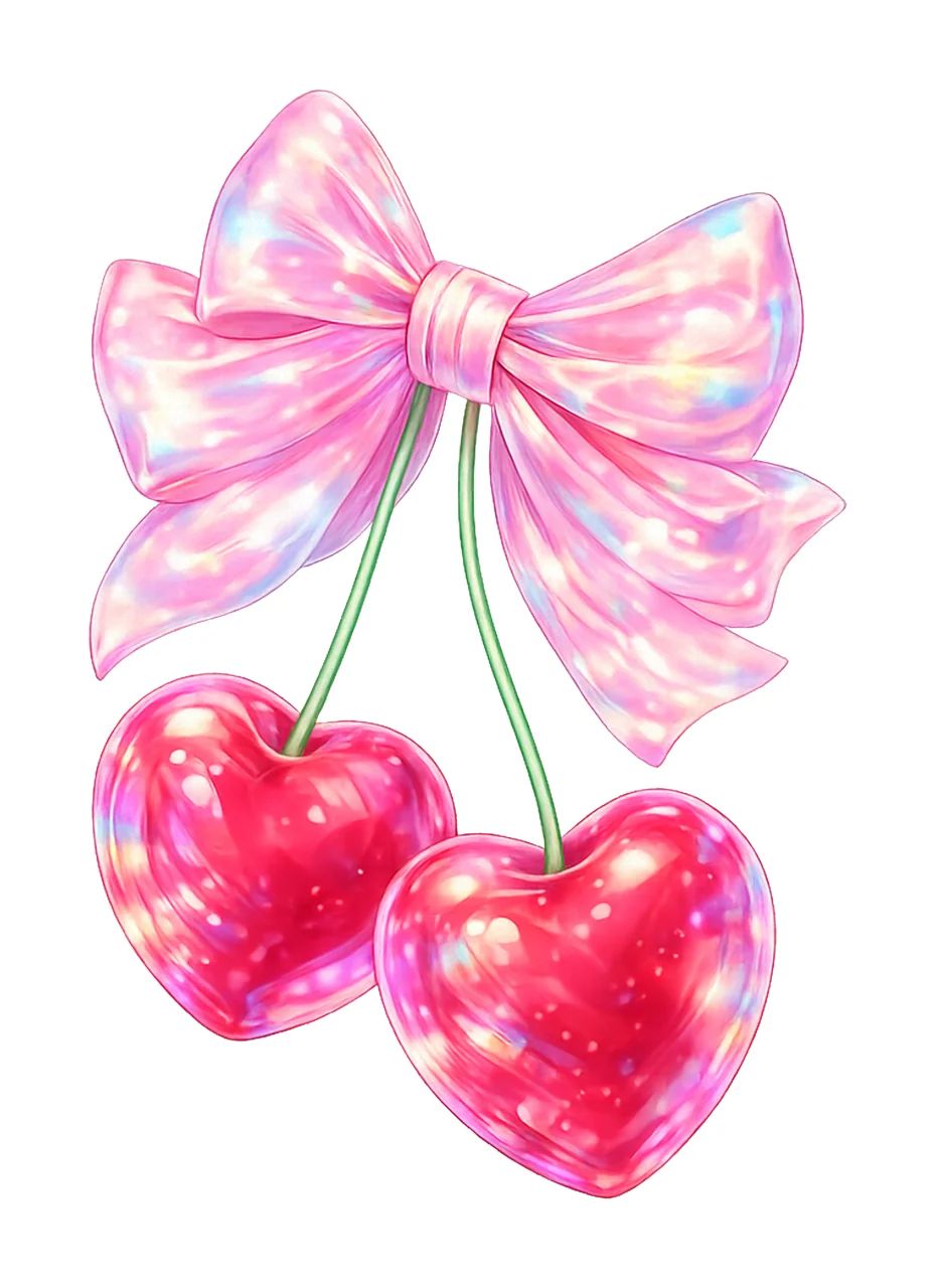 Cherry Bow Cherry Shirt Design Soft Girl Era Coquette Cherry