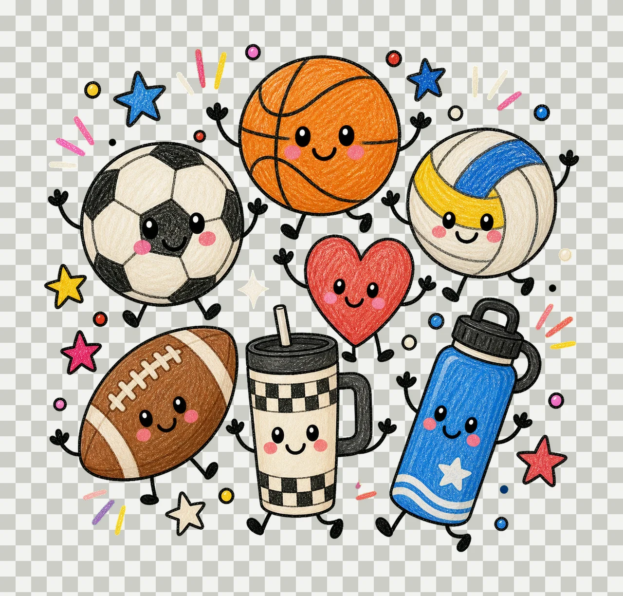 sports mom 04 cozy crayon sublimation instant shirt design transparency and detail preview thumbnail
