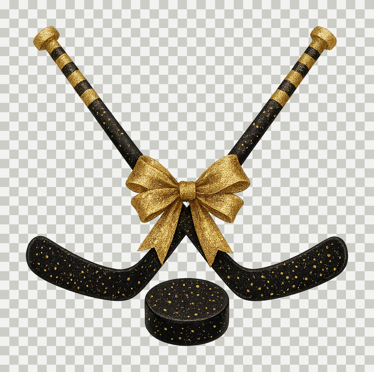 Hockey Bow Glitter Coquette Sports Design Hockey Mom transparency and detail preview thumbnail