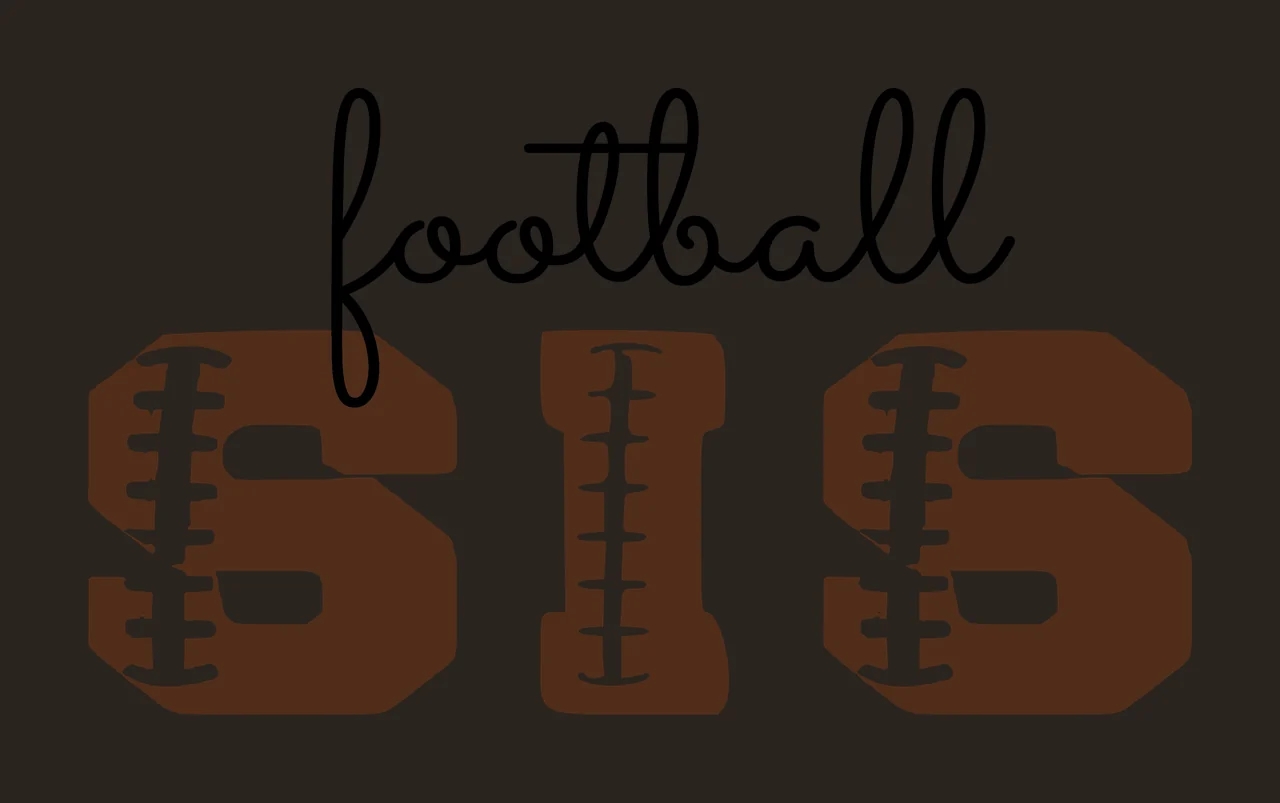 Football Sport Text Graphic lettering laces black white typography contrast preview thumbnail