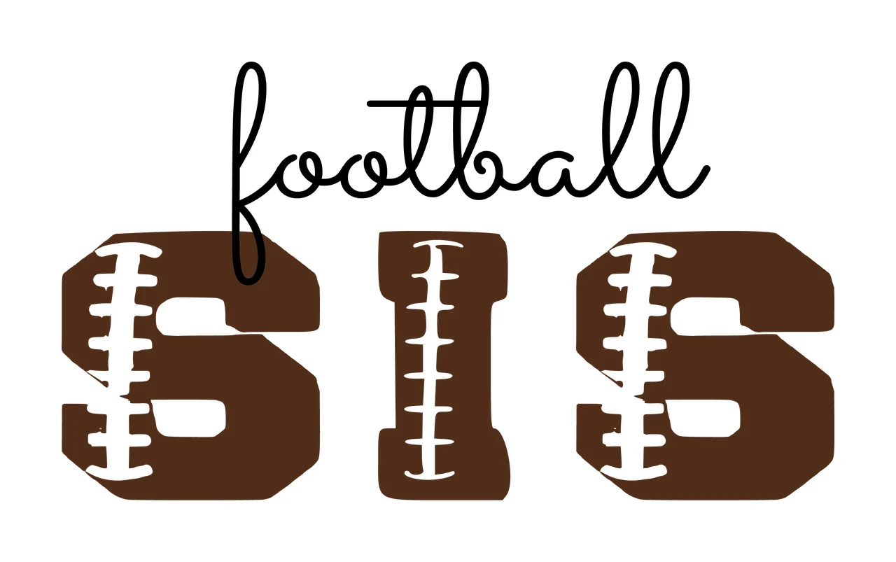 Football Sport Text Graphic lettering laces black white typography