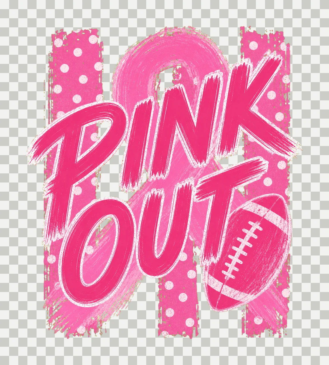 Pink Out October Breast Cancer Awareness Variation A transparency and detail preview thumbnail