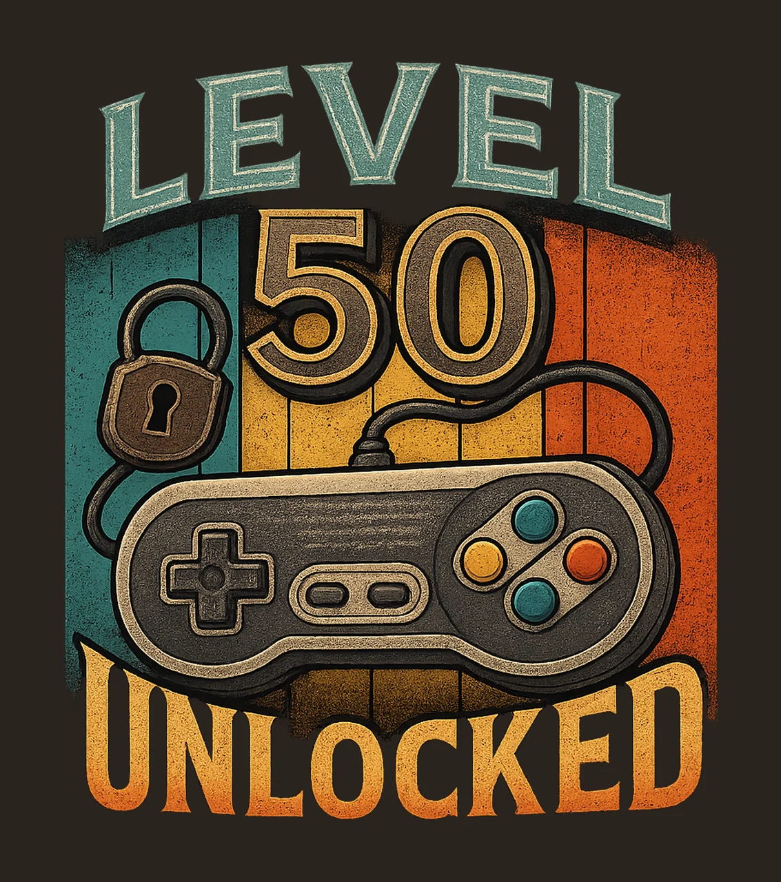 Level 40 Unlocked Gamer Birthday Design 40th Birthday Gamer contrast preview thumbnail