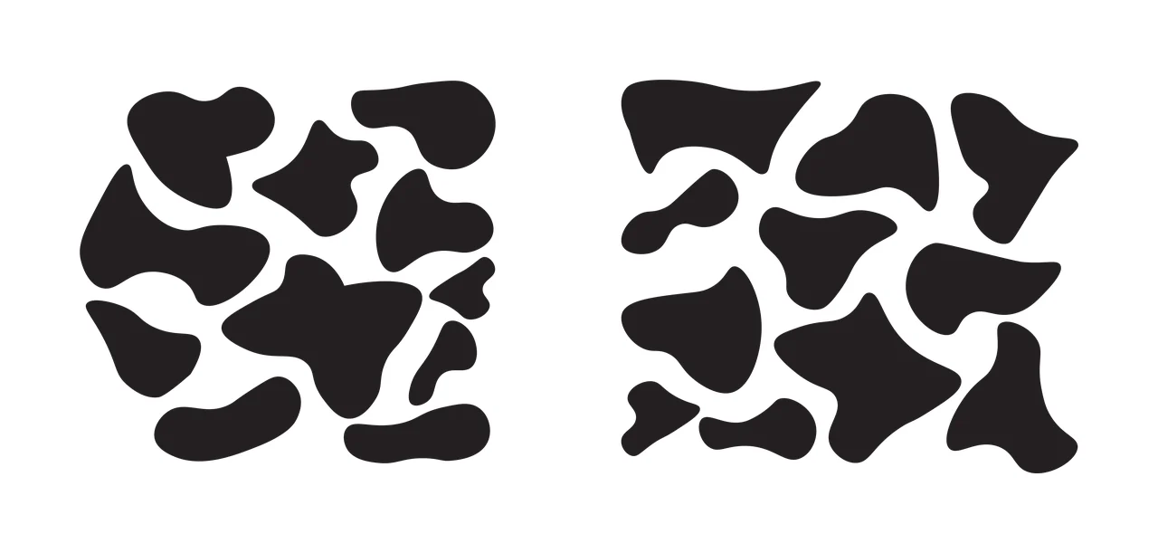Can Glass Wrap Multiple Irregular Black Amorphous Shapes abstract