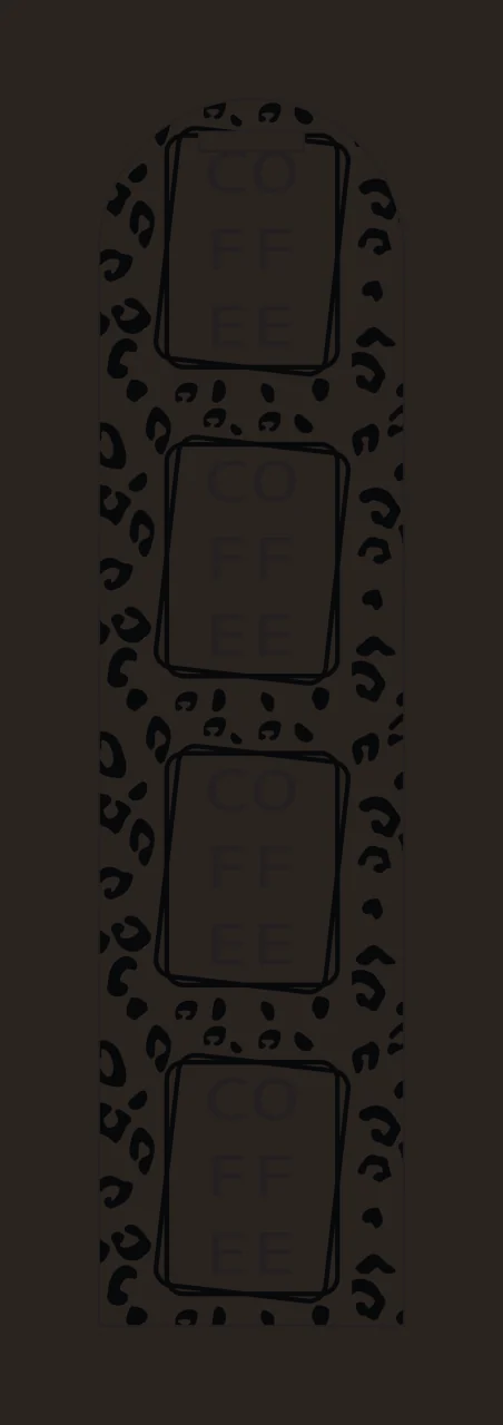 Coffee Text Labels On Leopard Pattern stacked rectangles black contrast preview thumbnail