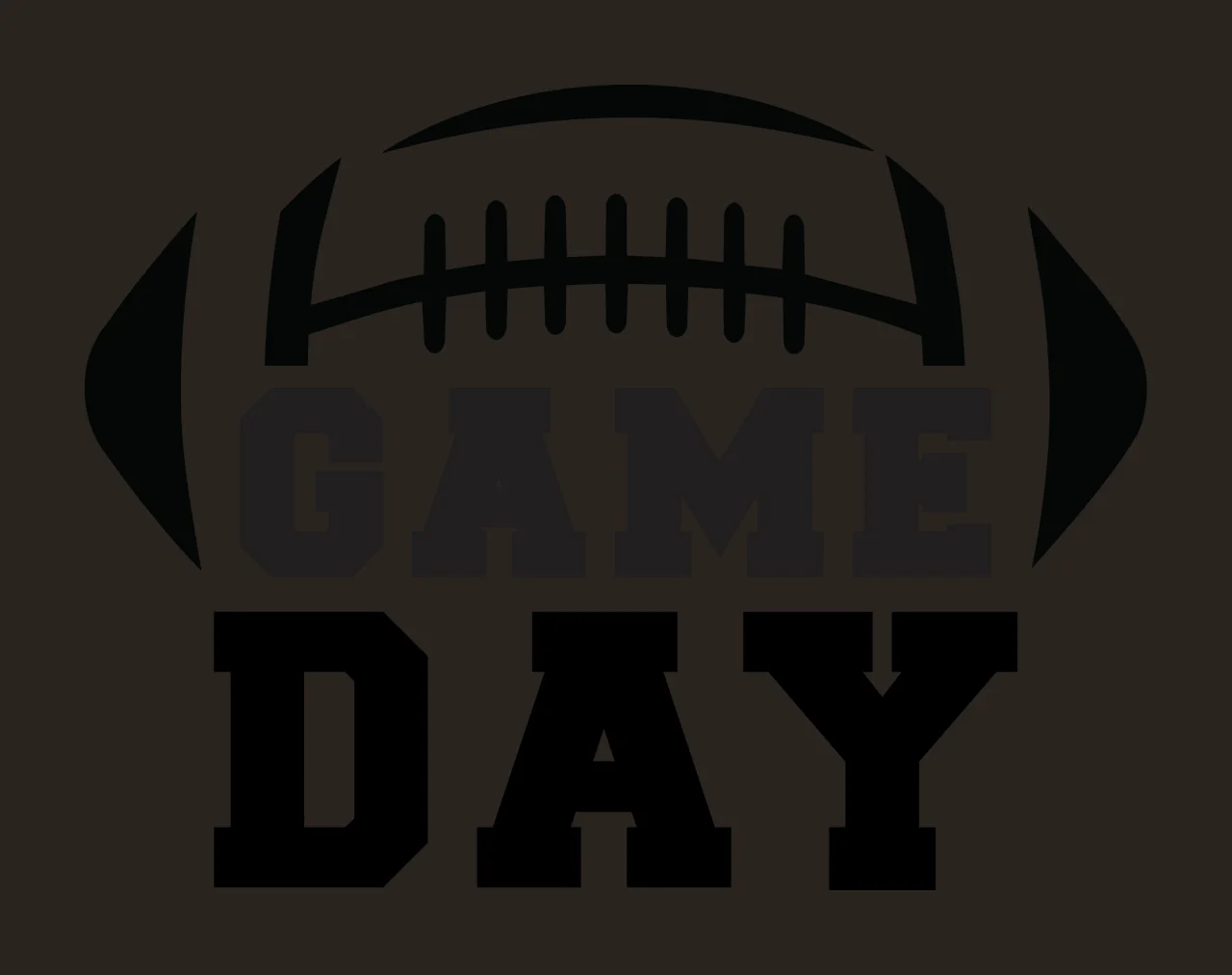 Football Game Day And Text Graphic For Event Static Bold typography contrast preview thumbnail