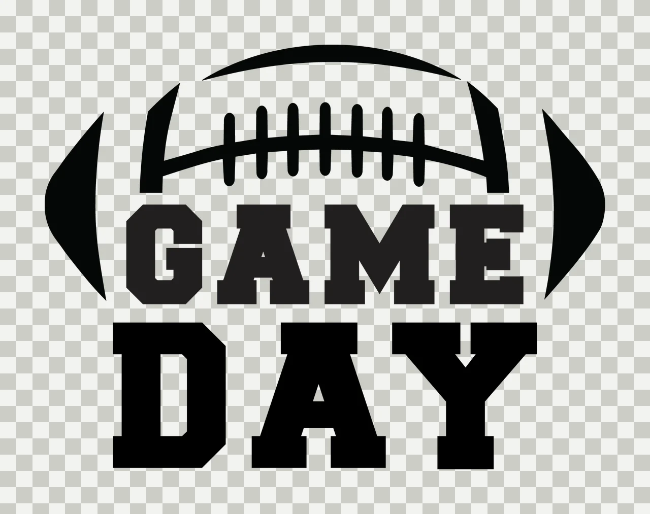 Football Game Day And Text Graphic For Event Static Bold typography transparency and detail preview thumbnail