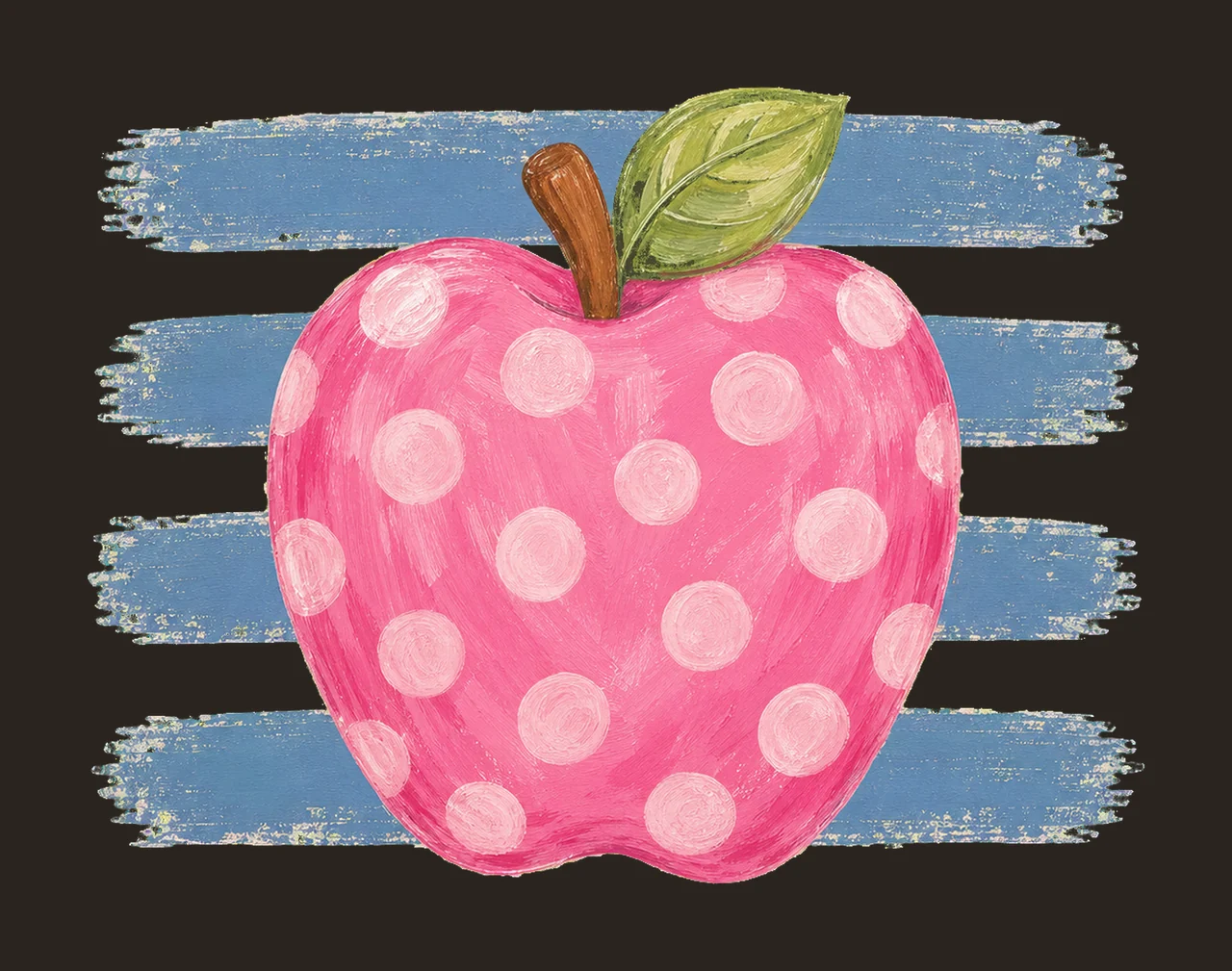 Coastal Apple Stripes Fall Teacher Mom Teaching Variation A contrast preview thumbnail