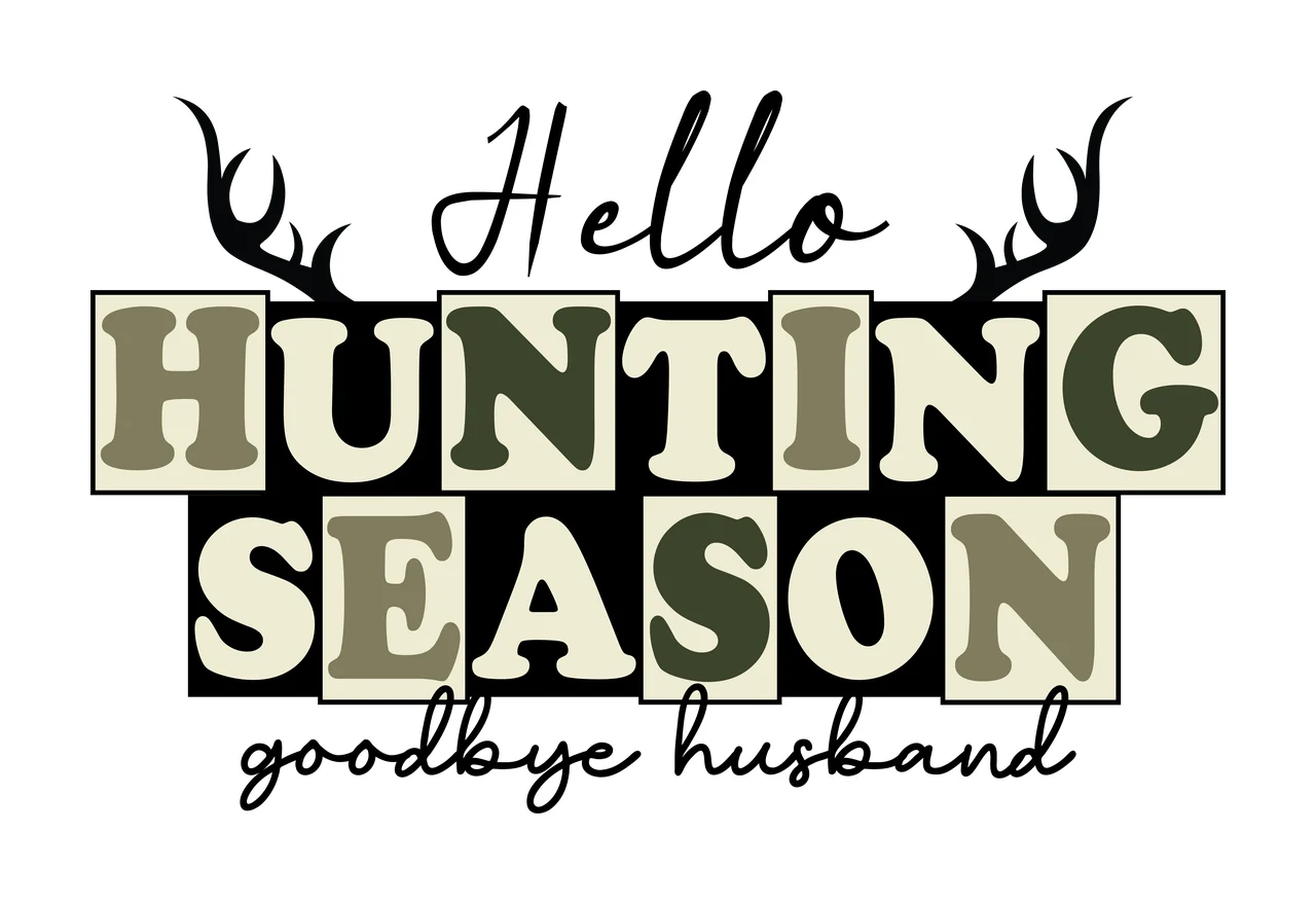 Hello Goodbye Husband Text Decor antlers typography black script