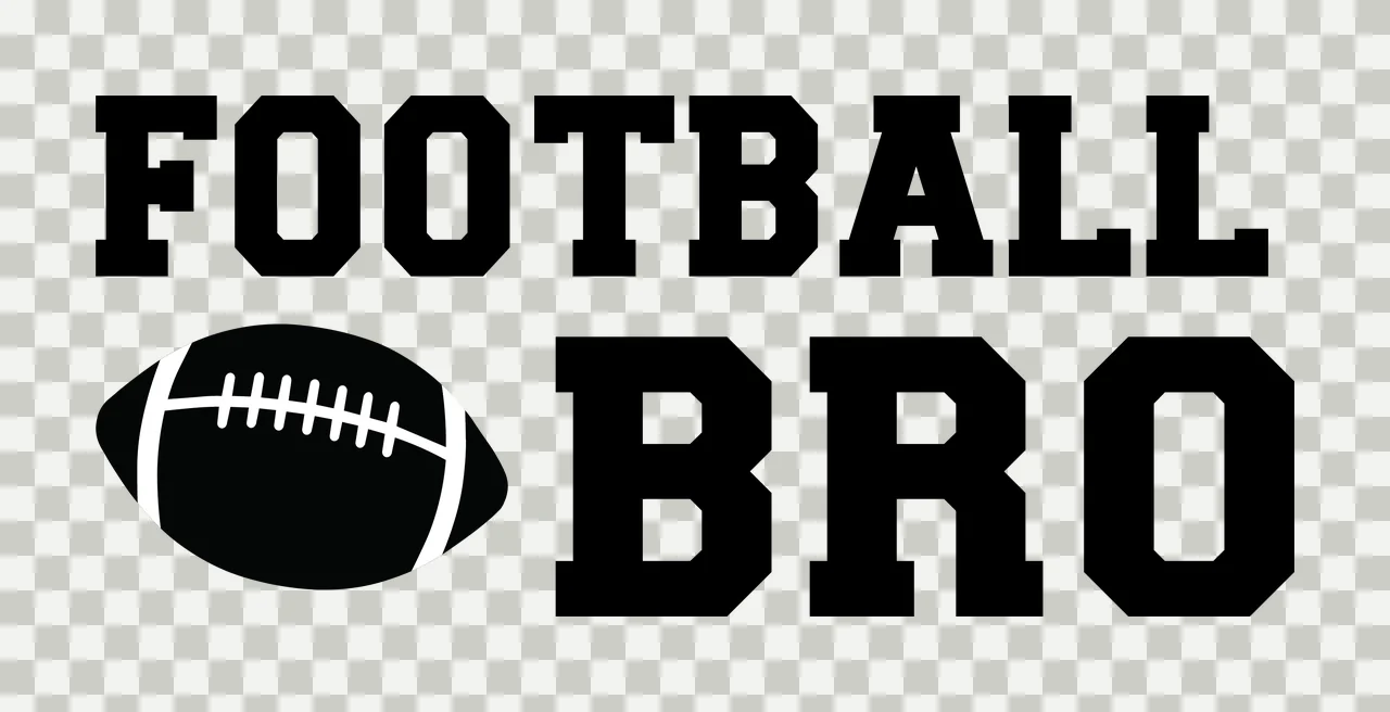 Football Bro Text And Icon With Typography transparency and detail preview thumbnail