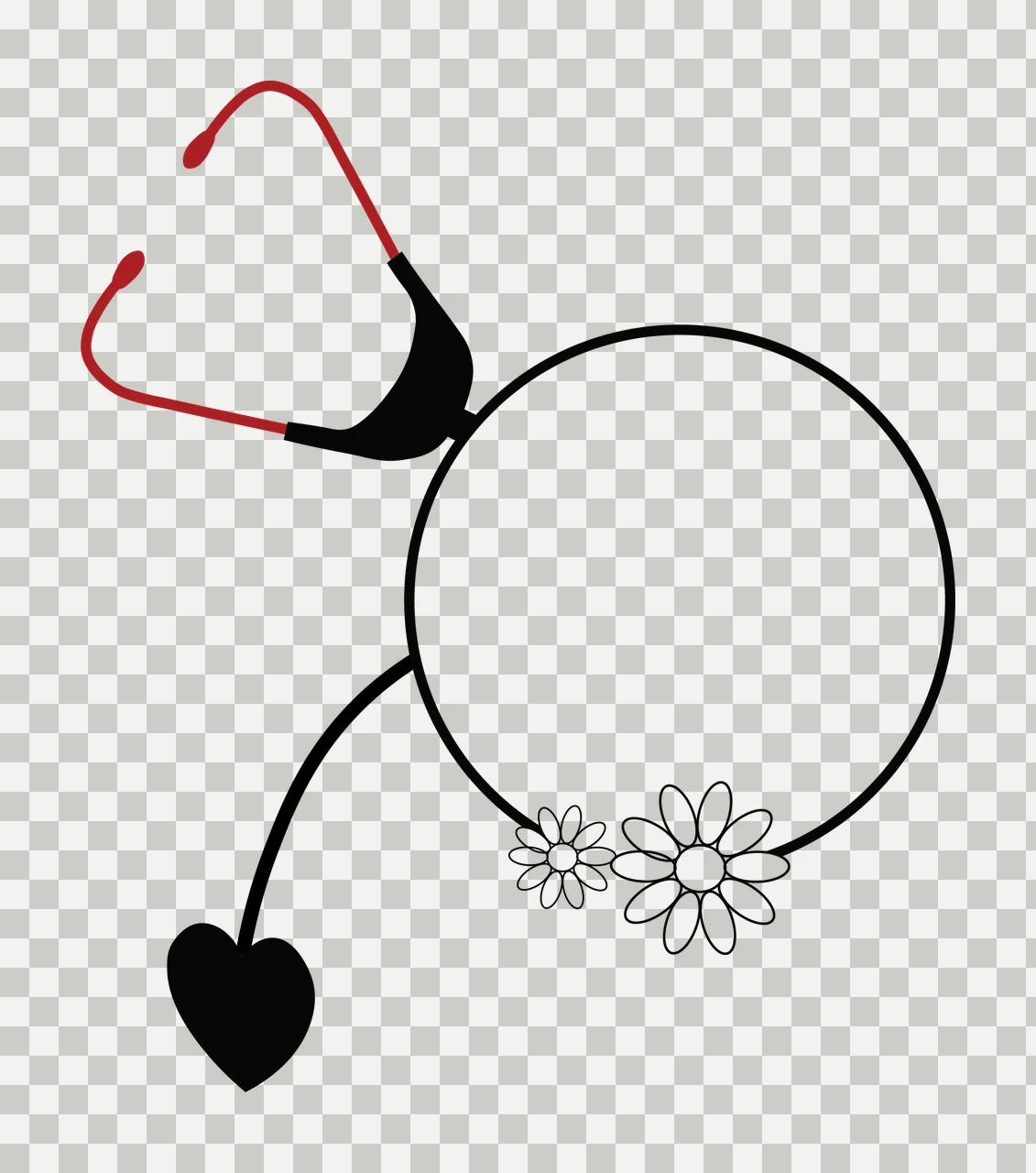 Nurse Monogram Character 01 nursing healthcare medical scrubs transparency and detail preview thumbnail