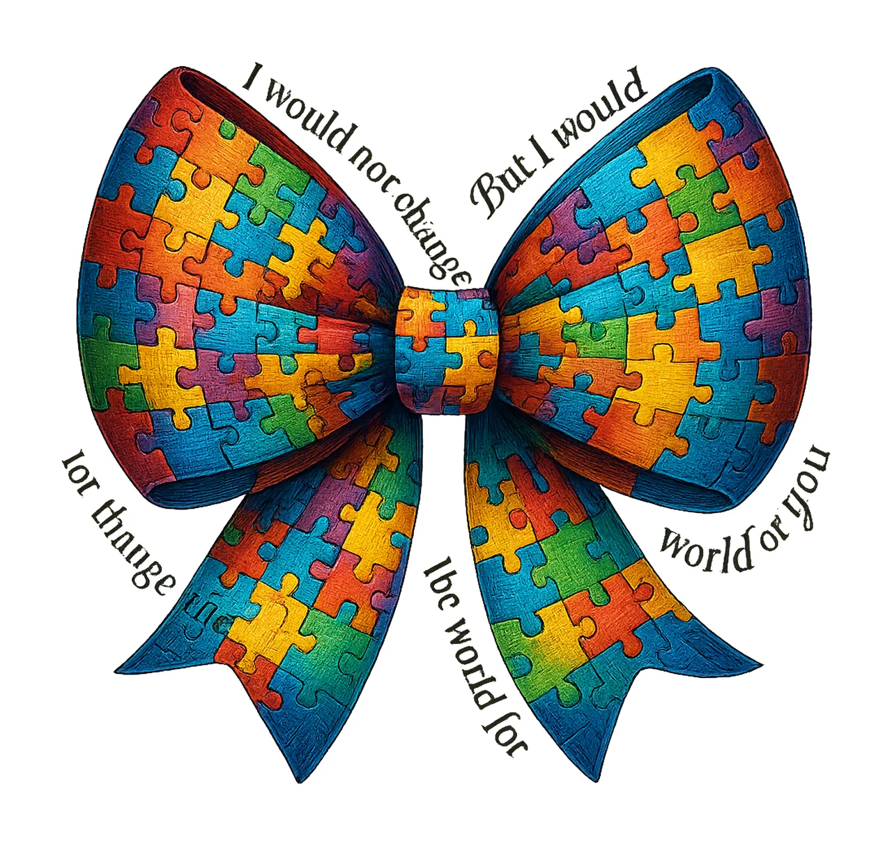 Autism bow Coquette bow design Autism awareness Artwork